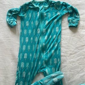 Super soft baby pjs. Size 18-24mths. Kickee pants brand. Well loved.